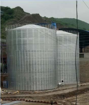 五湖渔场粮食钢板仓的安装全过程不用热焊接